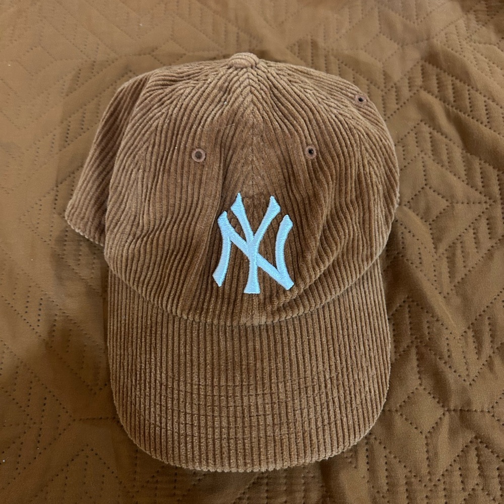 Burnt Orange Corduroy Yankees Baseball Cap